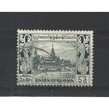 Burma.SG107 3a 6p Royal Palace (Green).Fine Used.Jul25d