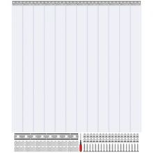 Strip Curtain, 96" Height x 72" Width, 0.08" Thickness, 12PCS Clear PVC Stri...