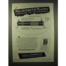 1945 Ohmite Resistors Ad - Perform So Dependably