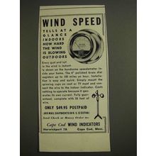 1955 Cape Cod Wind Indicators Ad - Wind Speed