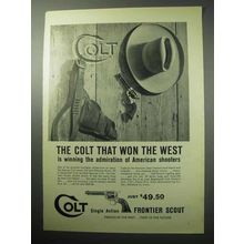 1958 Colt Frontier Scout Revolver Ad - Won the West