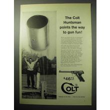 1958 Colt Huntsman Pistol Ad - Points The Way to Fun