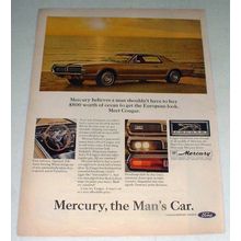 1966 Mercury Cougar Car Ad - The European Look
