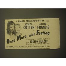 1959 Once More, With Feeling Advertisement - Joseph Cotton and Arlene Francis