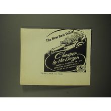 1949 Thomas Y. Crowell Book Ad - Cheaper by the Dozen by Frank B. Gilbreth, Jr.