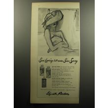 1957 Elizabeth Arden Advertisement - Sun Tan Lotion,Cream, Ardena Sun Tan Oil