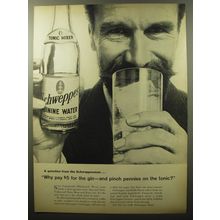 1960 Schweppes Quinine Water Ad - A question from the Schweppesman.. Why pay $5