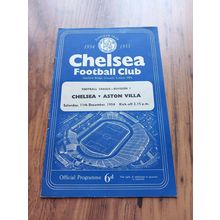 1954/55 Chelsea (Champions) vs Aston Villa, Division 1, 11/12/1954 **FREE P&P**