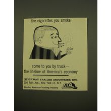 1961 Highway Trailer Industries, Inc. Ad - The cigarettes you smoke come to you