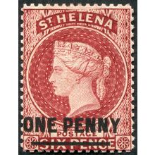 St Helena 1887 1d red SG37 unused