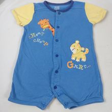 Carters Child of Mine Boy's Toddler One Piece Blue/Yellow "Chomp Chomp" Sz 3-6-M