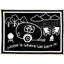Stylish Camping LED Illuminated Patio Mat - Reversible RV Home Mat 8X11