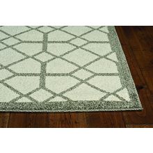 2' X 3' Ivory Or Grey Diamond Pattern Accent Rug