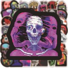 50 Horror Sticker Lot Skulls Ghost Bizarre Creepy Colorful Mini Out Of This Wor