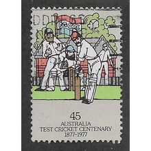 AUS 1977 45c 'TEST CRICKET CENTENARY' FINE USED (EBID52-095)