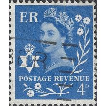 NORTHERN IRELAND, Queen Elizabeth II, Wilding, blue 1966, 4d