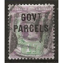 1887 O65 1 1/2d Dull Purple & Green Govt Parcels Official Good Used . .