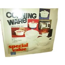VTG RETRO P-100 CORNING WARE WHITE CORNFLOWER BLUE MENU-ETTE SEALED BOX
