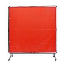 Welding Screen with Frame, 6' x 6' Welding Curtain Screen, Flame-Resistant V...
