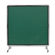 Welding Screen with Frame, 6' x 6' Welding Curtain Screen, Flame-Resistant V...