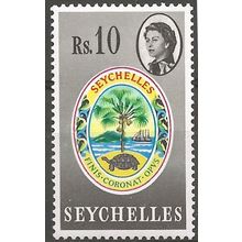 Seychelles 1962 SG212 10 Rupees Multicoloured TOP Value Unmounted Mint . .