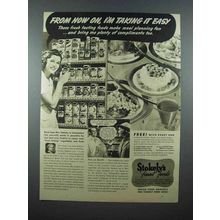 1939 Stokely's Food Ad - I'm Taking it Easy