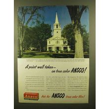 1950 Ansco Color Positive Film Ad - Point Well Taken