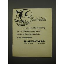 1950 B. Altman & Co. Decorator Galleries Ad - Best seller