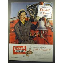 1952 Rheingold Beer Ad - My beer is Rheingold - Fire Engine
