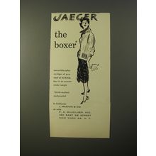 1954 Jaeger Boxer Cardigan Ad - Jaeger the Boxer