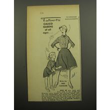 1955 Talbots Fashion Ad - Calico queens of all ages