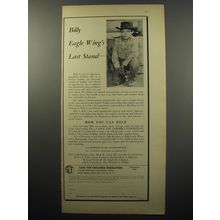 1955 Save the Children Federation Ad - Billy Eagle Wing's Last Stand