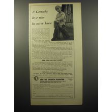 1955 Save the Children Federation Ad - A Casualty in a war he never knew