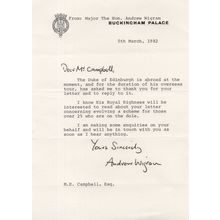 Andrew Wigram 1980s London Mayor Buckingham Palace Hand Signed Letter