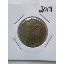 Australian 2017 $1 Anzac - Low Mintage - Circulated