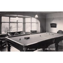 Rhos Priory Billiard Room Snooker Table Welsh Old RPC Postcard