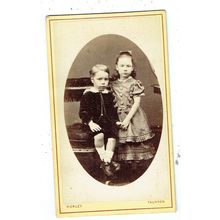 Victorian cdv photo boy and girl Taunton photographer