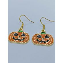 Pumpkin Charm Gold Plated Earrings Halloween