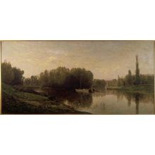 the-banks-of-the-oise-1859 Poster Canvas Movie Film Print A0 A1 A2 A3 A4 A5 A6 A
