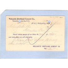 New Jersey Phillipsburg Notice For Receipt Of Order To Vulcanite Portland ~2923