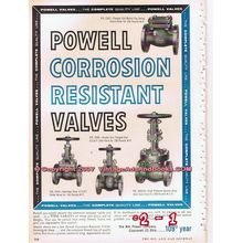 WM POWELL COMPANY 1955 oil gas corrosion resistant valves vintage ad