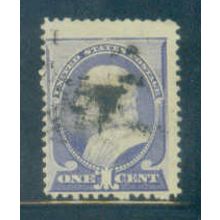 Used 212 1c Benjamin Franklin Barely Clears M01349