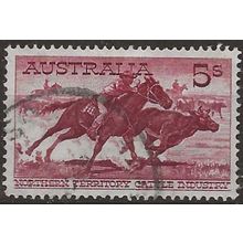 Australia 1964 SG327a 5/- Red=Brown White Paper Fine Used . .. .