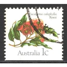 AUSTRALIA 1982: EUCALYPTS - BOOKLET ISSUE - 1c ROSEA USED (G7)