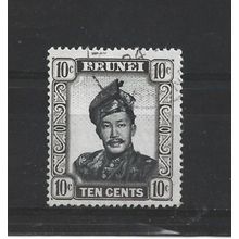Brunei.SG106 10c Sultan Omar Ali Saifuddin.Fine Used.Aug25y