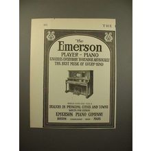 1915 Emerson Player Piano Ad - Render Artistically!