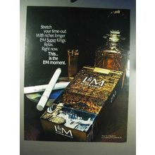 1971 L&M Super Kings Cigarettes Ad - Stretch Time Out