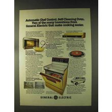 1976 G.E. Automatic Chef Microwave, P-7 Oven & Hoods Ad