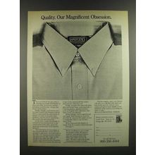 1986 Lands' End Ad - Quality Our Magnificent Obsession