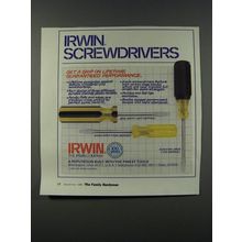 1986 Irwin Screwdrivers Ad - Big Grip 500 Series, Easy Grip 400 Series